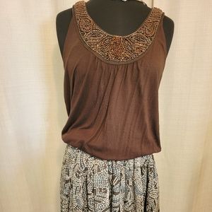 Embellished Tunic Tank Top XL
